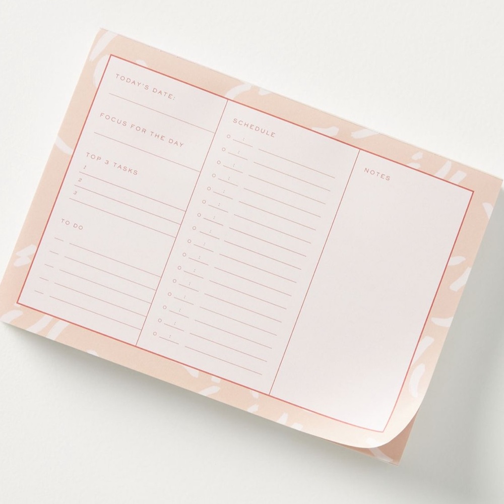 Anthropologie x Fringe Studio Daily Notepad, Day Planner, Organize, To Do List